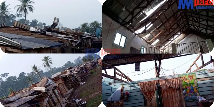 Winds cause destruction in Etam Village