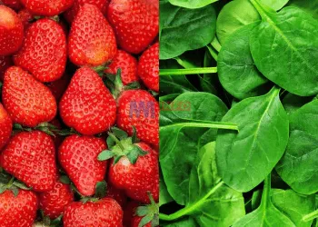 Spinach and strawberries, most contaminated