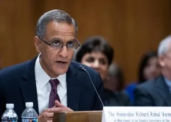 Richard R. Verma appears before a Senate Committee on Foreign Relations for his nomination to be Deputy Secretary of State for Management and Resources in the Russell Senate Office Building in Washington, DC, Thursday, February 16, 2023. Credit: Rod Lamkey / CNP - Photo by Icon sport