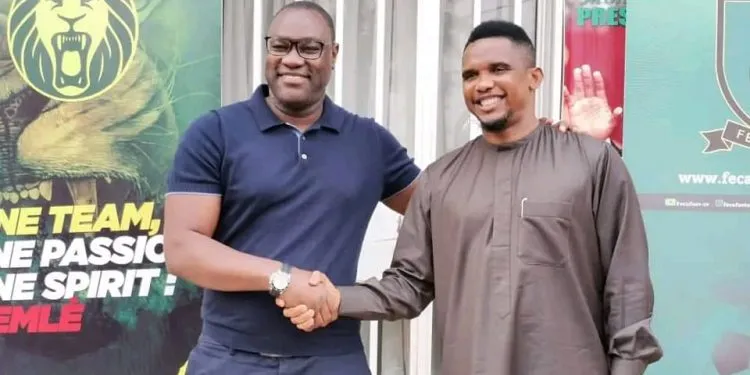 Patrick Mboma and Samuel Eto'o
