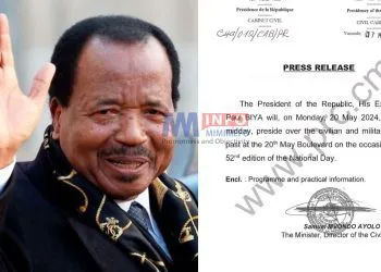 President Paul Biya to precide over May 20th celebrations