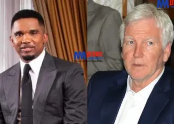 Samuel Eto'o and Marc Brys