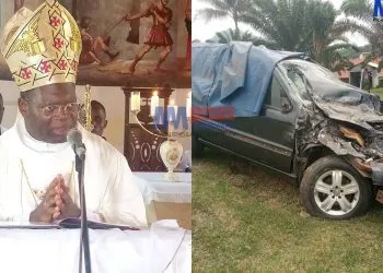 Bishop Philippe Alain Mbarga and three others survive accident