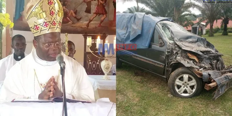 Bishop Philippe Alain Mbarga and three others survive accident