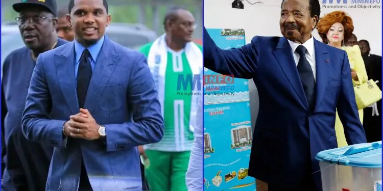 Samuel Eto'o says he will support Biya
