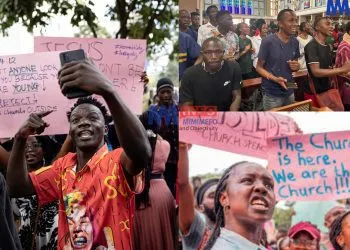 Kenyan youths take protest to church