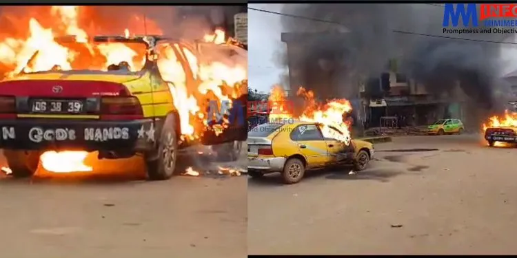 Two taxis burnt in Bamenda