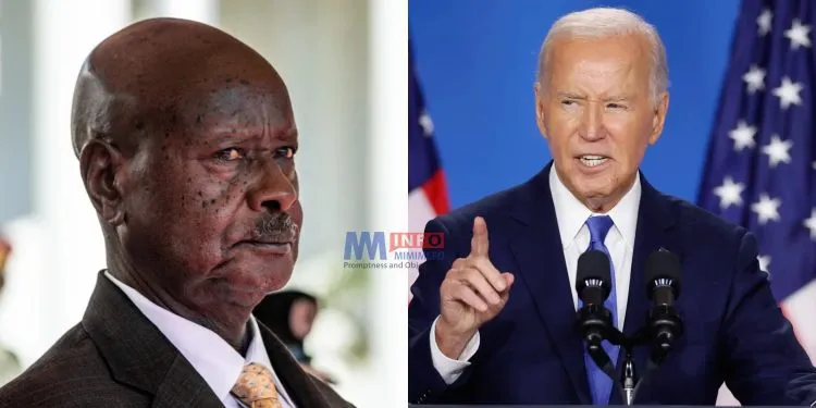 Yoweri Museveni and Joe Biden