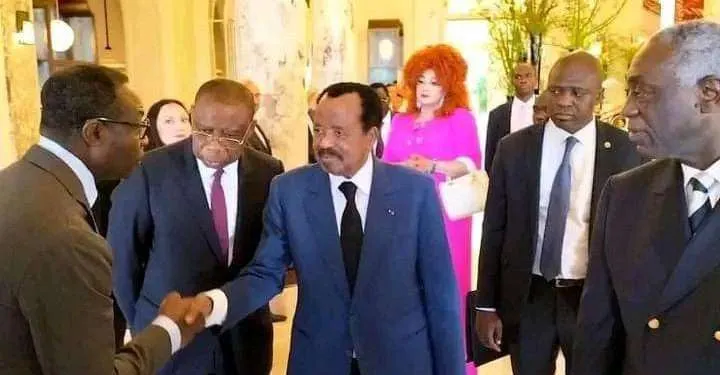 President Biya and his collaborators today