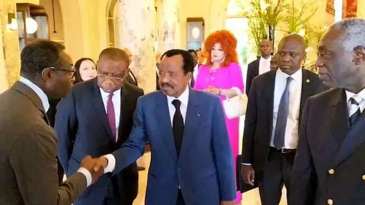 President Biya and his collaborators today