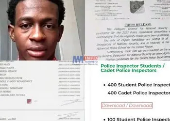 Junior Ngombe passes police concour