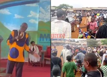 The population of Mbengwi came out to bid farewell
