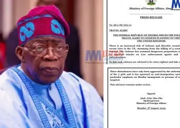 Nigeria issues travel alert for the UK