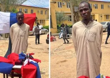 Nigerian tailor arrested for sewing Russian flag