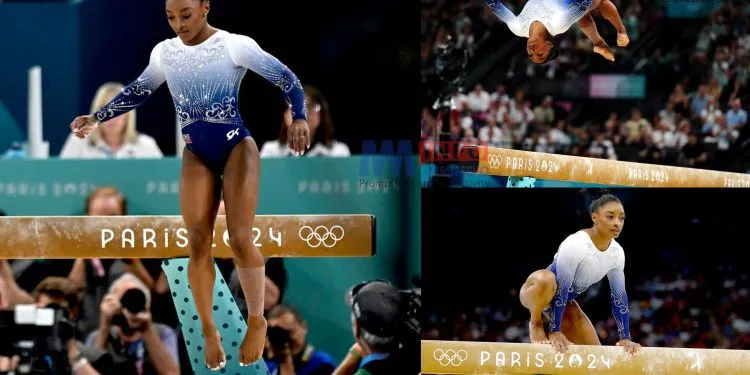 Simone Biles falls off and misses on fourth medal