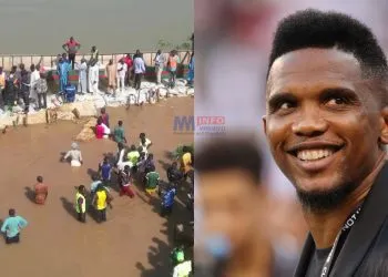 Samuel Eto'o and flood victims