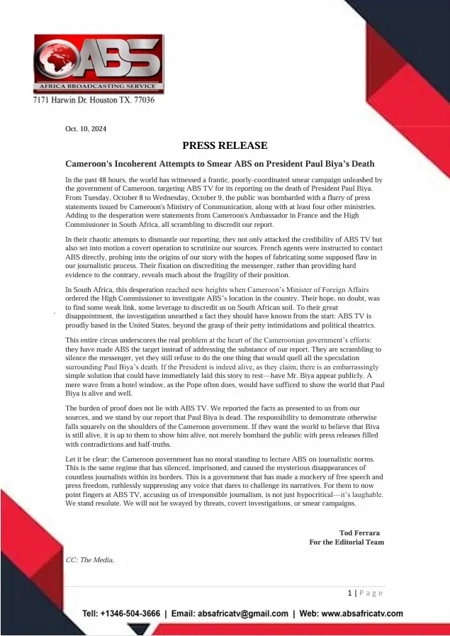 ABS Press Statement