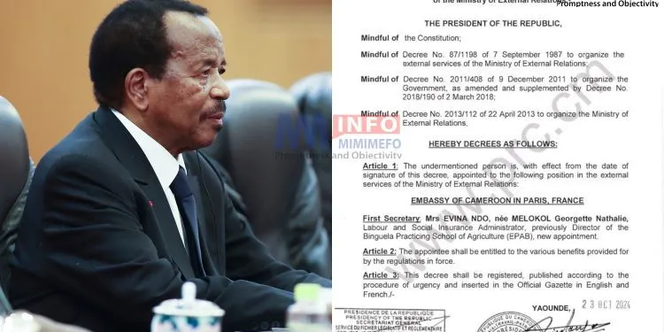 Biya makes key diplomatic changes