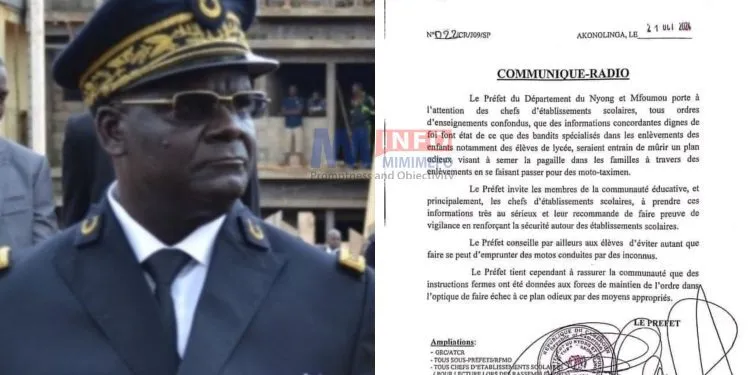 SDO of Nyong and Mfoumou's communique