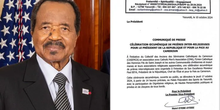Prayer Service for President Paul Biya