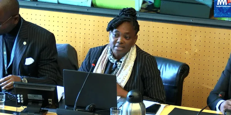Atabong Angelina at the UN Cameroon Human Rights Review