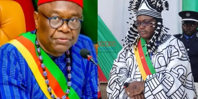 President of the North West Regional Assembly, Fru Angwafor III and Fon Yakum Kevin