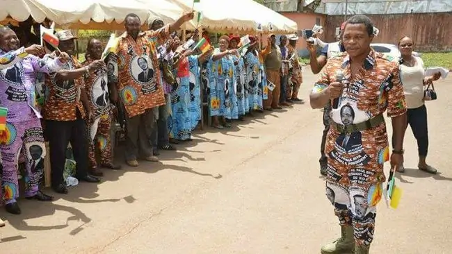 MINAT Boss Atanga Nji Paul during a CPDM parade