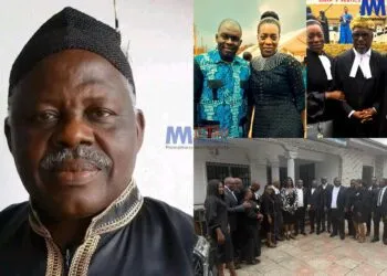 Members of the Judiciary pay homage to Ayah Paul Abine as they bid him farewell