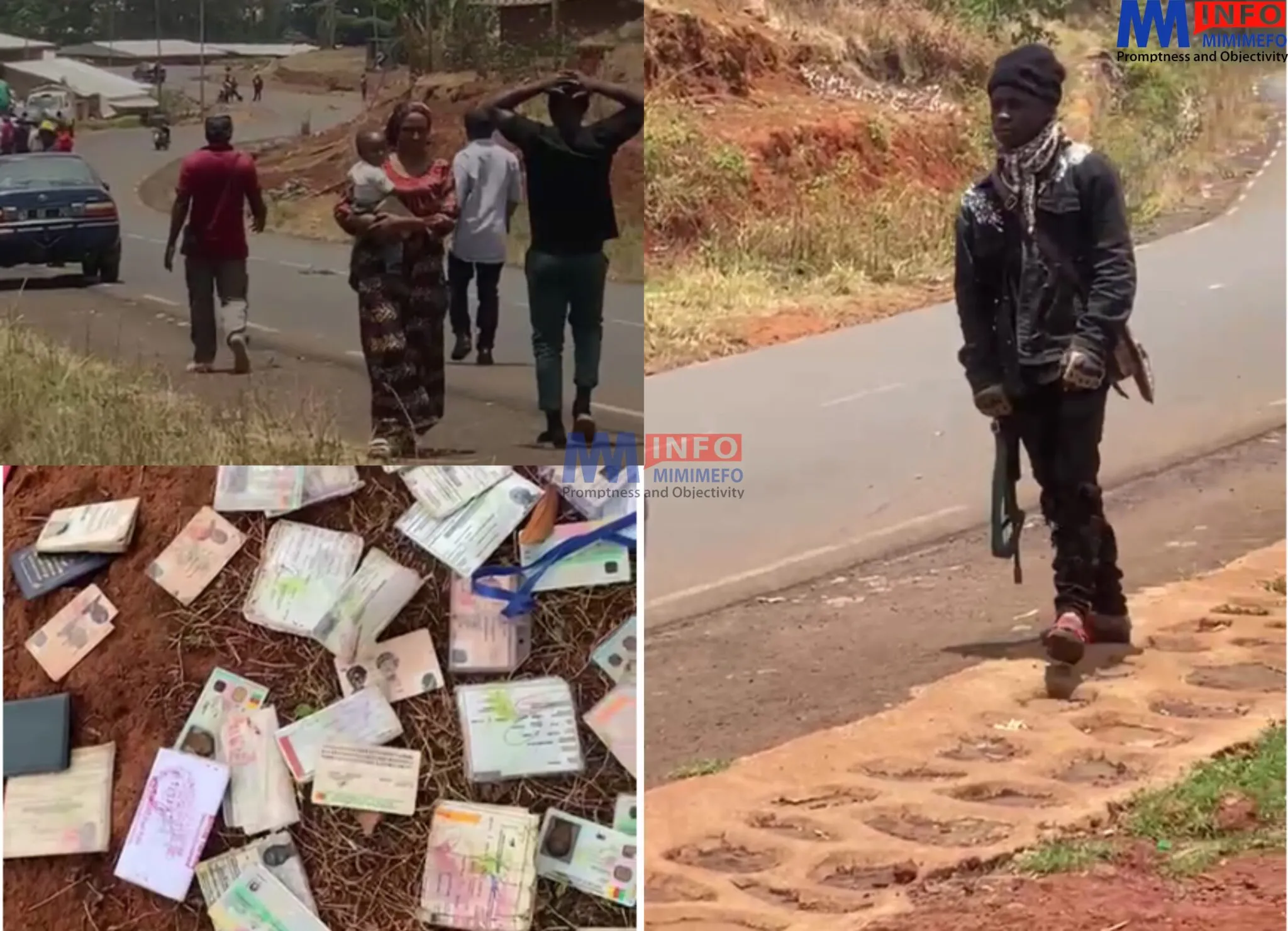 Ambazonia fighters confiscating ID cards
