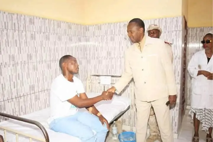 Joseph Beti Assomo, visited wounded soldiers on April 4 as Biya’s envoy