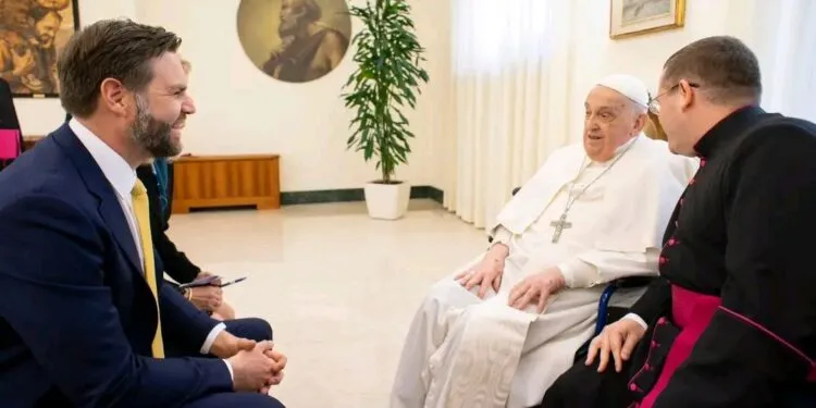US Vice President JD Vance with Pope Francis