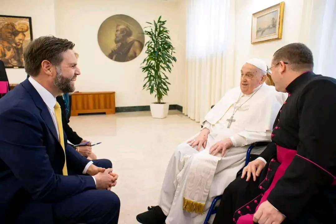 US Vice President JD Vance with Pope Francis
