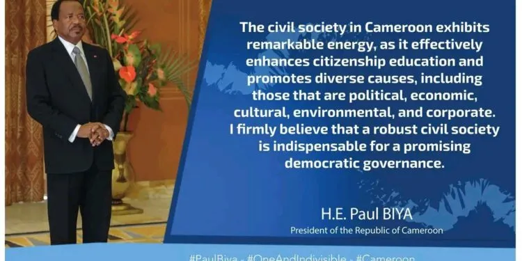 President Biya praises Civil Society