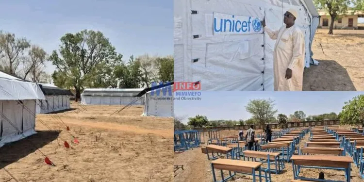 UNICEF helps Pala with temporary school structures