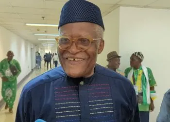 Akere Muna at the SDF convention in 2025