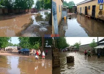 Flooded streets in Maroua