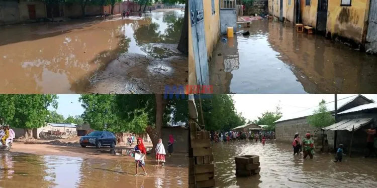 Flooded streets in Maroua