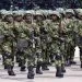 Nigerian soldiers march during 58th anniversary celebrations of Nigerian independence, in Abuja, Nigeria, Monday, Oct. 1, 2018. (AP Photo/Olamikan Gbemiga)
