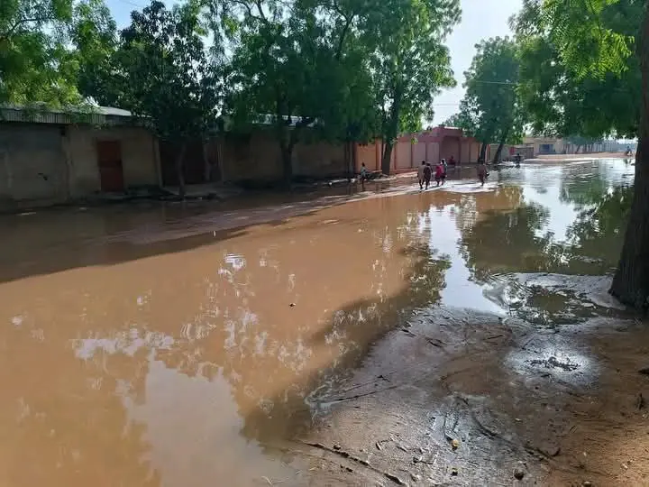 Flooded streets in Maroua