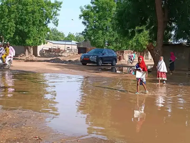 Flooded streets in Maroua
