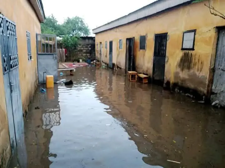 Flooded streets in Maroua