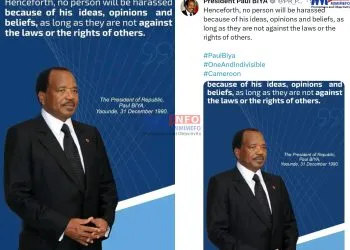 Paul Biya's freedom of expression pledge