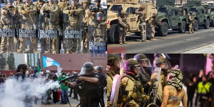 Trump increase troops in the state of California