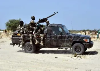Soldiers tackling Boko Haram at the Cameroon Chad Border