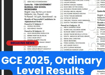 Ordinary Level GCE 2025
