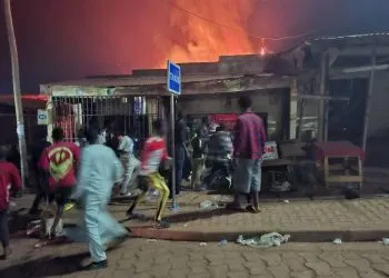 Batouri Market on fire