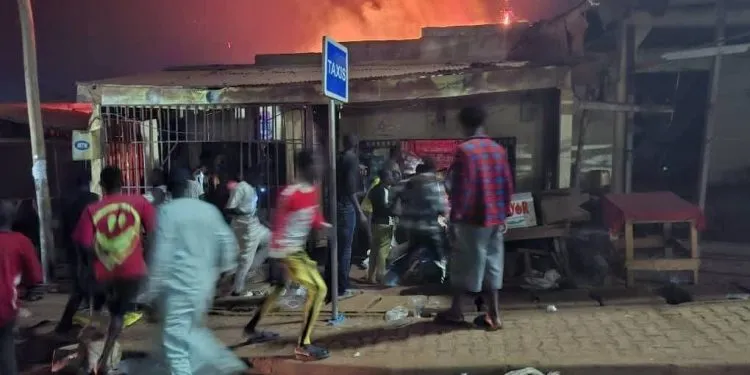 Batouri Market on fire