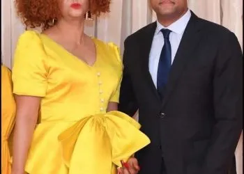 Franck Hertz and his mom Chantal Biya